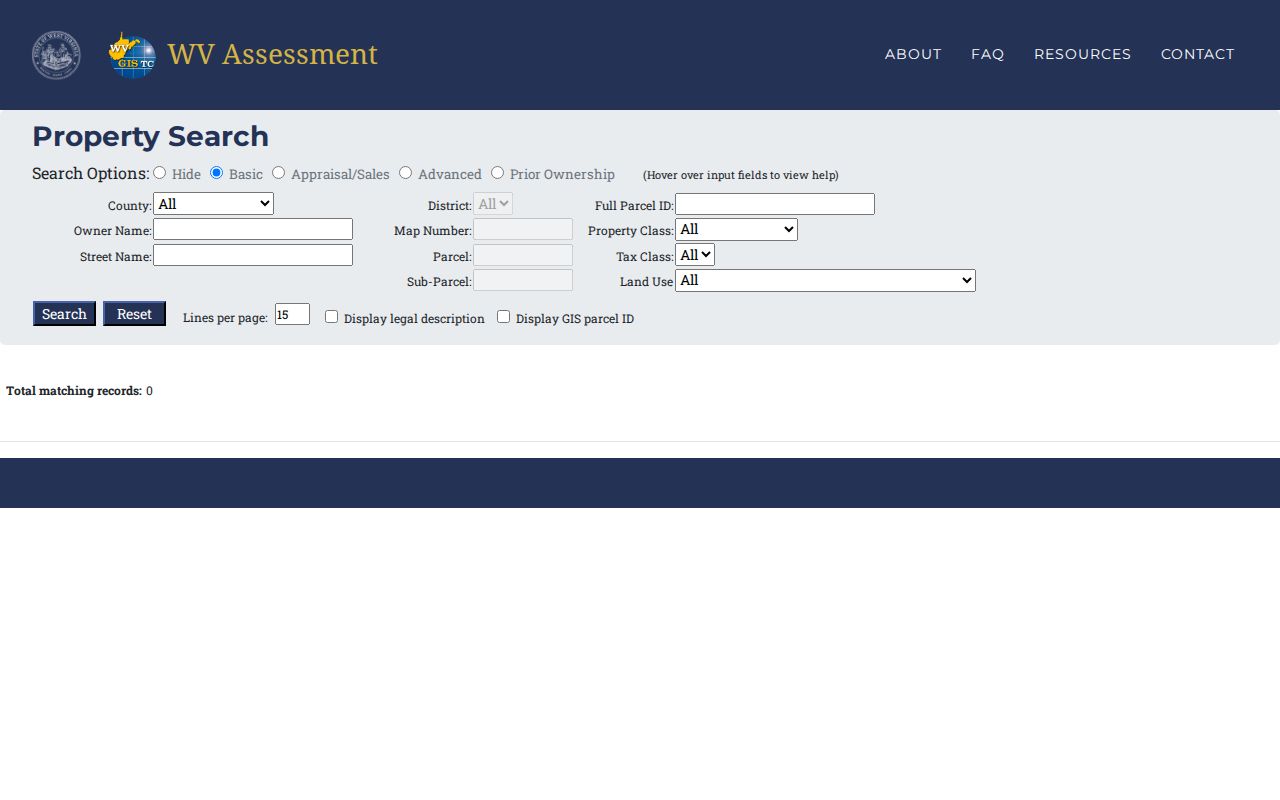 Vienna ZIP code directory assessment address search fields